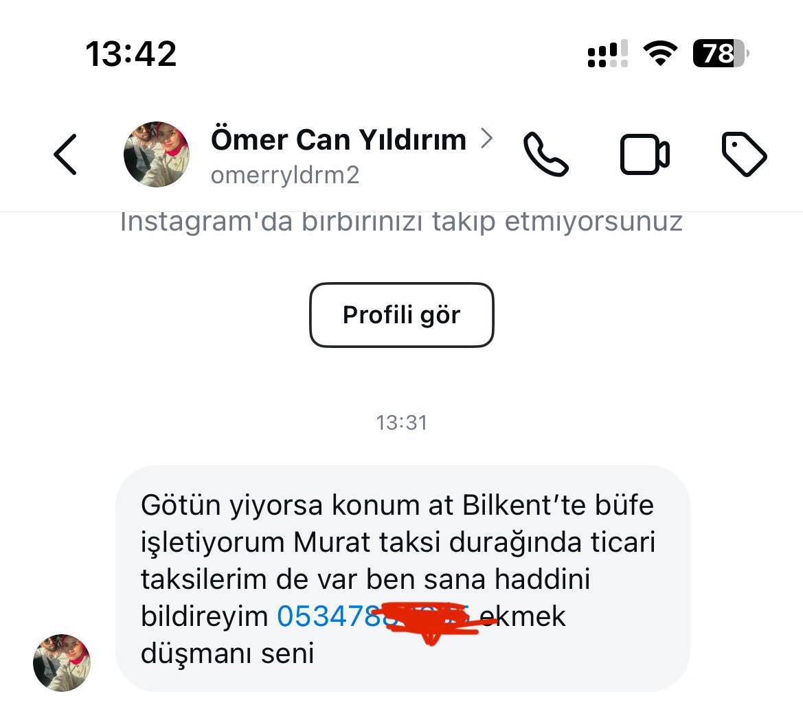 #TAG sürücülerine yapılan şiddet karşısında 
Tag’dan yanayım deyince DM ye bu mesajı göndermiş… <a href="/OguzAlperOktem/">Oğuz Alper Öktem</a> 
#taksici #taksicişiddeti