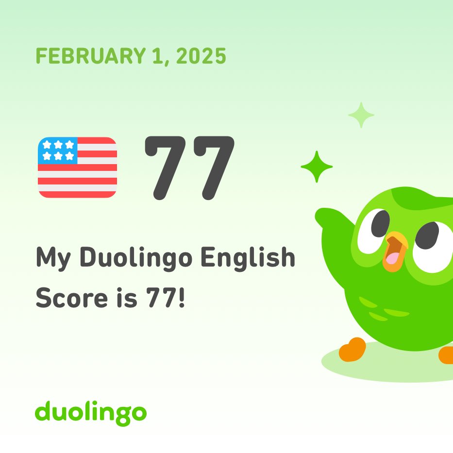今日で1000日。

2023年末にsuperに課金してからは
ランキングベスト3を目標にして
無心でやり続けました🏃‍♀️

今日からダイヤモンドトーナメント、
決勝に進みますが、
今週でランキングは引退します👋

XPの数字を気にせず
英語以外の言語も進めたいので🤭

#Duolingo