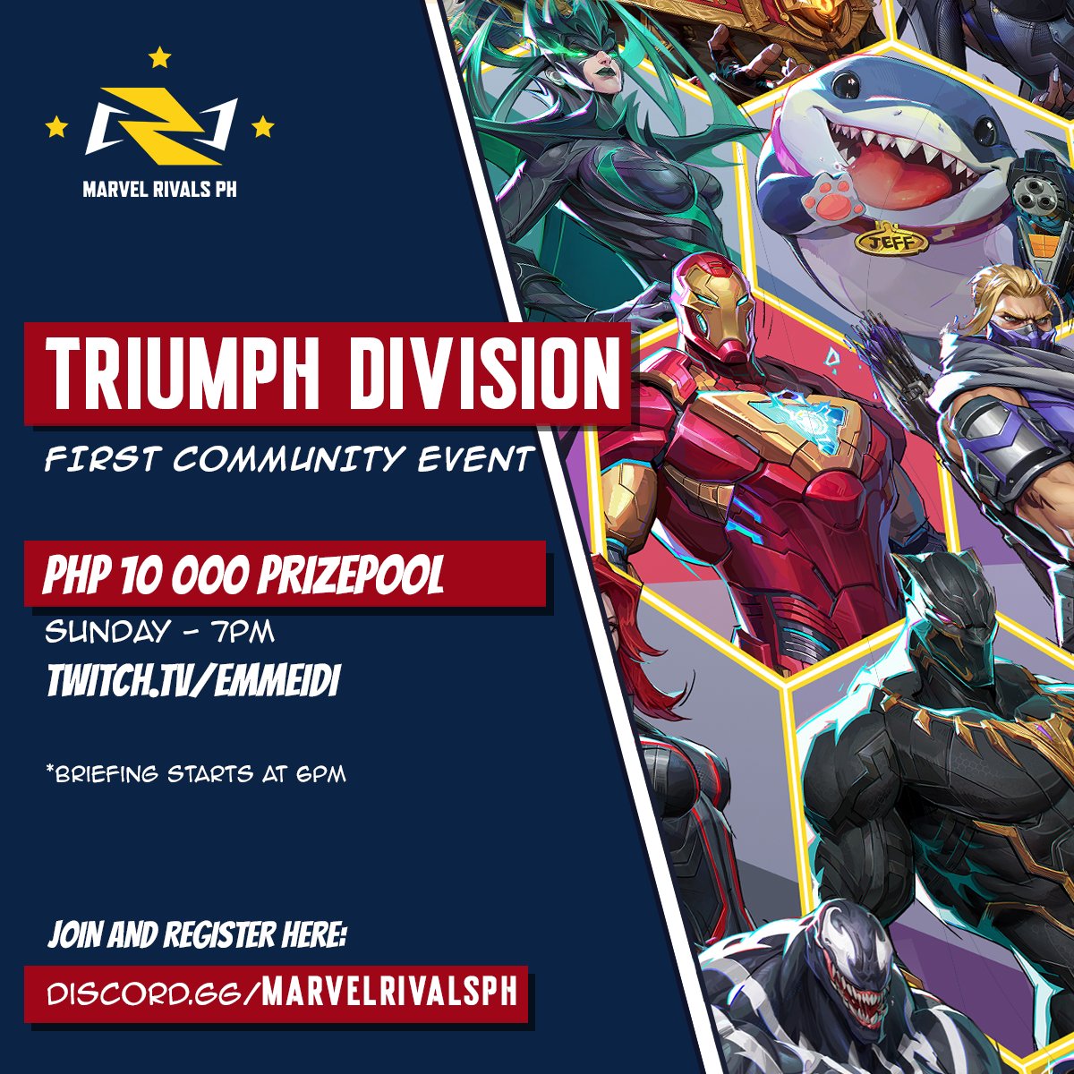 DropOutCandy's tweet photo. FIRST MARVEL RIVALS PH TOURNAMENT CAST TODAY AND RIGHT NOW!

Casting with @DaksCasts  for this one

ty for @emmeidi for making this happen!

https://t.co/gm9qzlf0Mx https://t.co/mDWWwp06w7