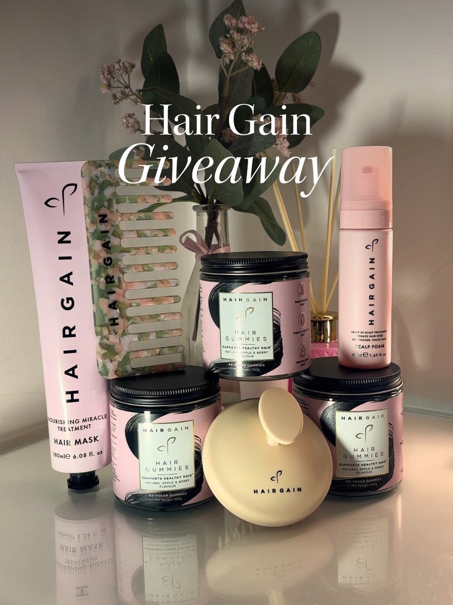 Win a Hair Gain's Bundle worth over £177...

To Enter:
✨ Follow Us 
✨ Like this post &amp; our previous 3 
✨ Tag a friend who would love this bundle (the more comments, the more entries)

Competition ends 16/02/2025 at midnight, UK only, winner will be contacted by DM!