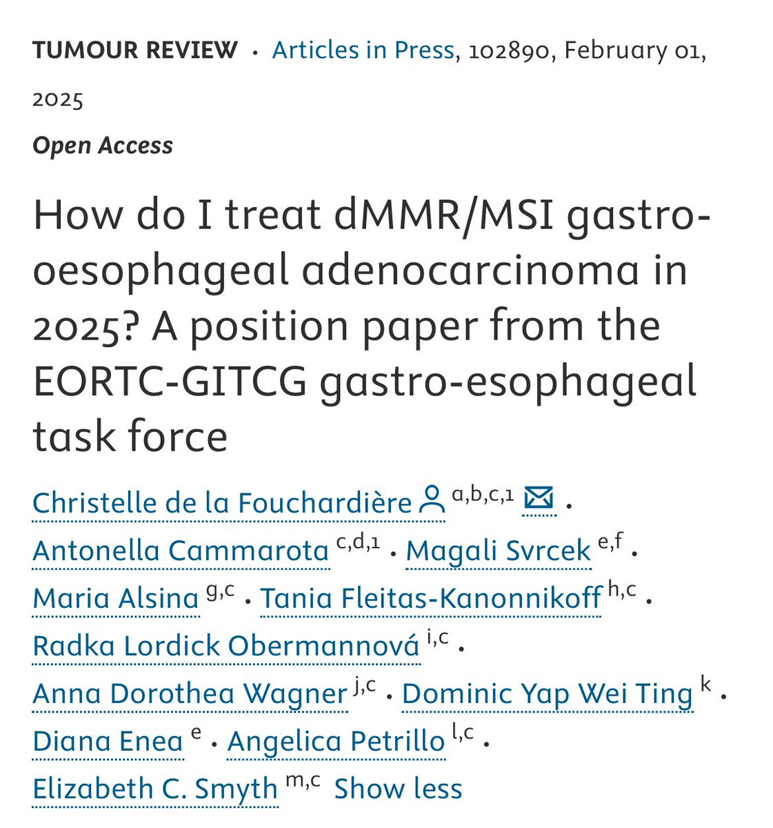 Erman Akkus (@erman_akkus) on Twitter photo 📘Treatment of dMMR/MSI gastro-oesophageal adenocarcinoma
<a href="/myESMO/">ESMO - Eur. Oncology</a> <a href="/EORTC/">EORTC</a>
✅Excellent review from biology to management
👉doi.org/10.1016/j.ctrv…
<a href="/LizzySmyth1/">Lizzy Smyth</a> <a href="/AngelicaSSophie/">Angelica Petrillo</a> <a href="/OncoAlert/">OncoAlert</a> #cancer #oncology #MedX 📘Treatment of dMMR/MSI gastro-oesophageal adenocarcinoma
<a href="/myESMO/">ESMO - Eur. Oncology</a> <a href="/EORTC/">EORTC</a>
✅Excellent review from biology to management
👉doi.org/10.1016/j.ctrv…
<a href="/LizzySmyth1/">Lizzy Smyth</a> <a href="/AngelicaSSophie/">Angelica Petrillo</a> <a href="/OncoAlert/">OncoAlert</a> #cancer #oncology #MedX