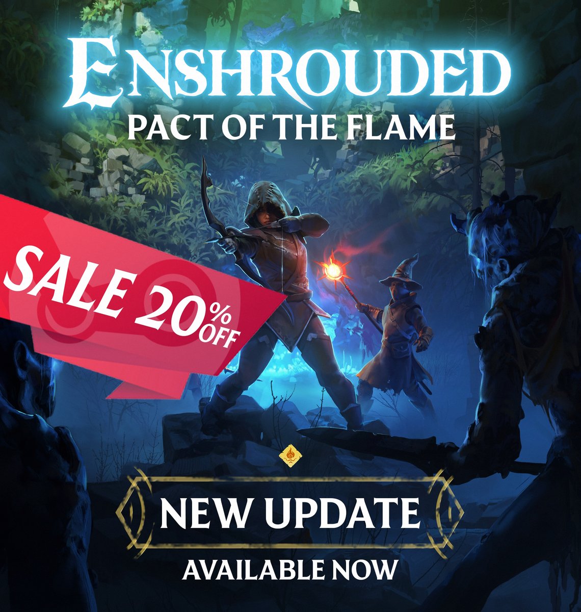 Quick reminder that Enshrouded is still 20% off as part of the Steam weekend deal! 😎

The sale will last until February 11th, so make sure to pick the game up before then if you haven't already! 😉