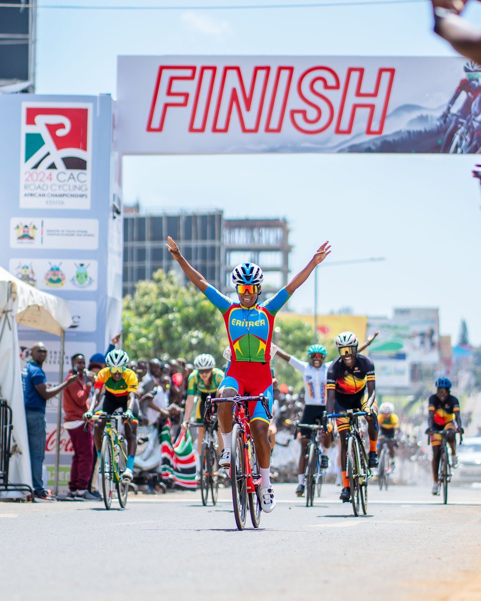 4AfricanVision's tweet image. 🇪🇷Congratulations to Nardos Tsegay from Debub Cycling Club for becoming the Eritrean Junior Women’s Champion 2025 in Massawa! 🏆👏 Nardos is also the 2024 African Junior Gold Medalist! 

🔹 1st: Nardos Tsegay (Debub)
🔹 2nd: Eldana Bereket (Denden)
🔹 3rd: Hermela Abreham (Debub)