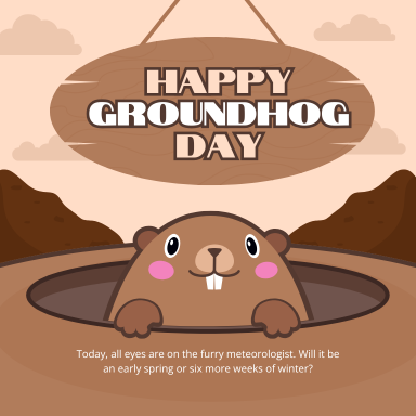PCMGI's tweet image. It's Groundhog Day! If it sees its shadow, there will be six more weeks of winter weather. If it doesn't see its shadow, there will be an early spring. Comment below if you predict an early spring or more winter weather! #GroundhogPrediction