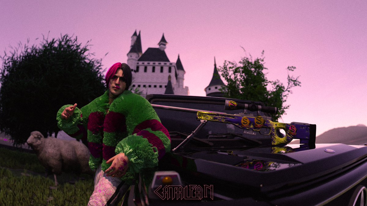 "Lil Bo Peep with a brand new bitch
In the back of the club with the GothBoiClique"