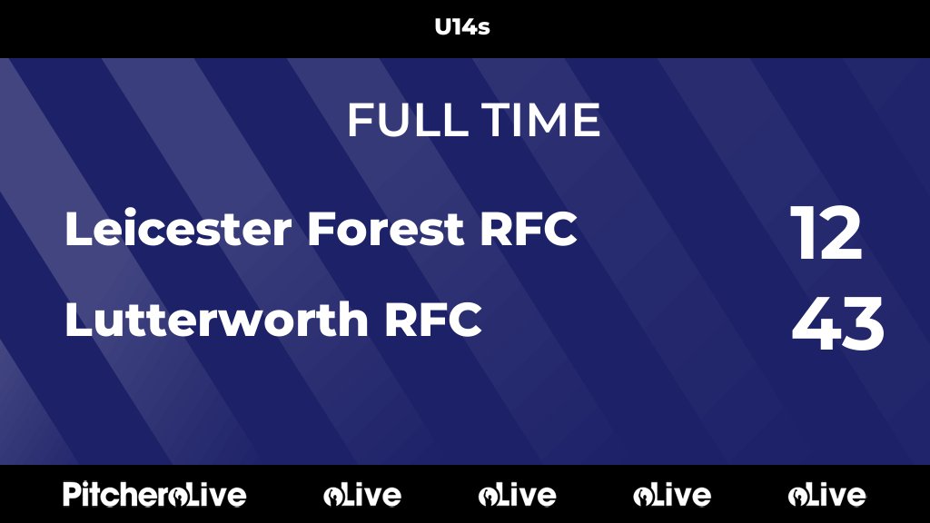 FULL TIME: Leicester Forest RFC 12 - 43 Lutterworth RFC
#LEILUT #Pitchero
pitchero.com/clubs/lutterwo…
