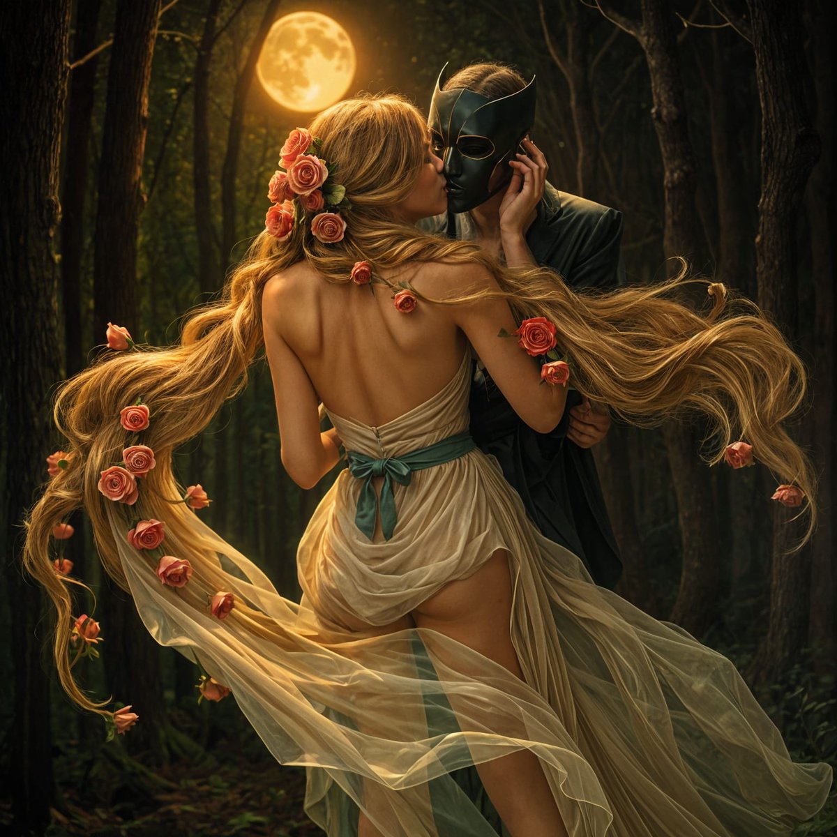 Love in the Wildwoods
Inspired by Yuri Leitch's Love At Last, which graces the cover of my book The Sacred Sex Rites of Ishtar.