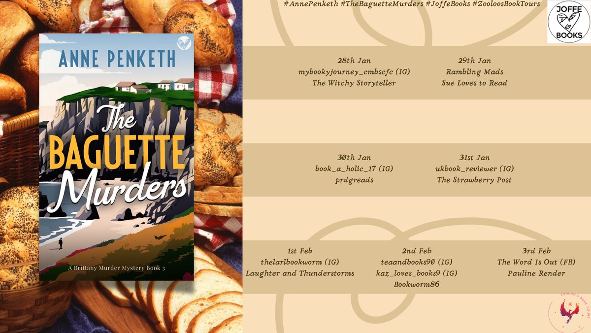 goodreads.com/review/show/72…
- BOOK TOUR REVIEW -
The Baguette Murders - Anne Penketh.
<a href="/ZooloosBT/">ZooloosBookTours</a> <a href="/JoffeBooks/">JOFFE BOOKS</a> <a href="/annepenketh/">anne penketh</a>