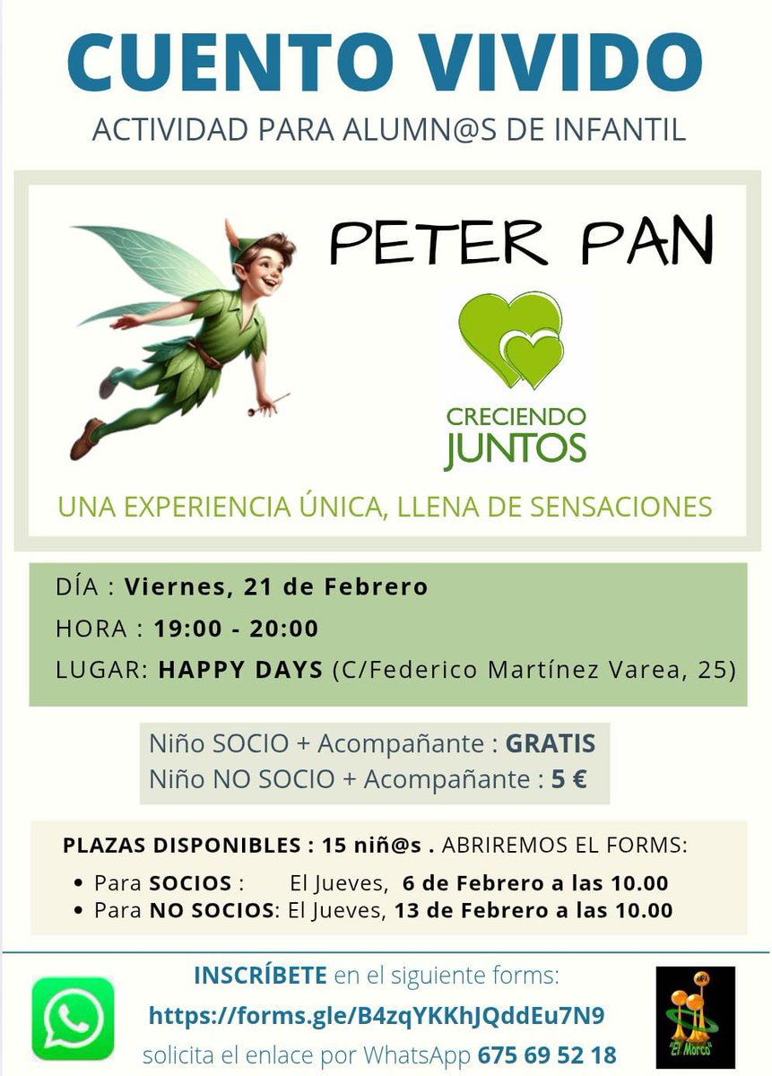 AMPA"El Morco" - CEIP Antonio Machado (Burgos) (@ampa_elmorco) on Twitter photo Inscripciones en : forms.gle/B4zqYKKhJQddEu…
Daremos prioridad a los socios
Ojo a las fechas! <a href="/machadoburgos/">CEIP Antonio Machado</a> Inscripciones en : forms.gle/B4zqYKKhJQddEu…
Daremos prioridad a los socios
Ojo a las fechas! <a href="/machadoburgos/">CEIP Antonio Machado</a>