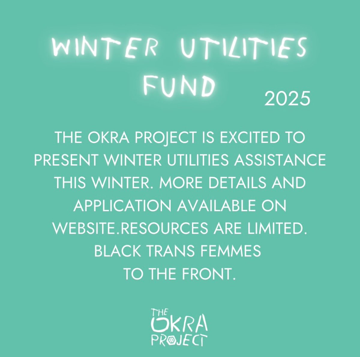 TheOkraProject's tweet photo. Apply Now. 🤎

https://t.co/V0n6rOq9N4 https://t.co/zCX6Ws7xOM