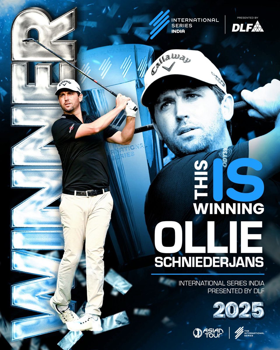 intseriesgolf's tweet image. Ollie Schniederjans takes the win for International Series India presented by DLF 🏆

Congratulations Ollie👏

#InternationalSeries #ThisISEverything #TimeToRise