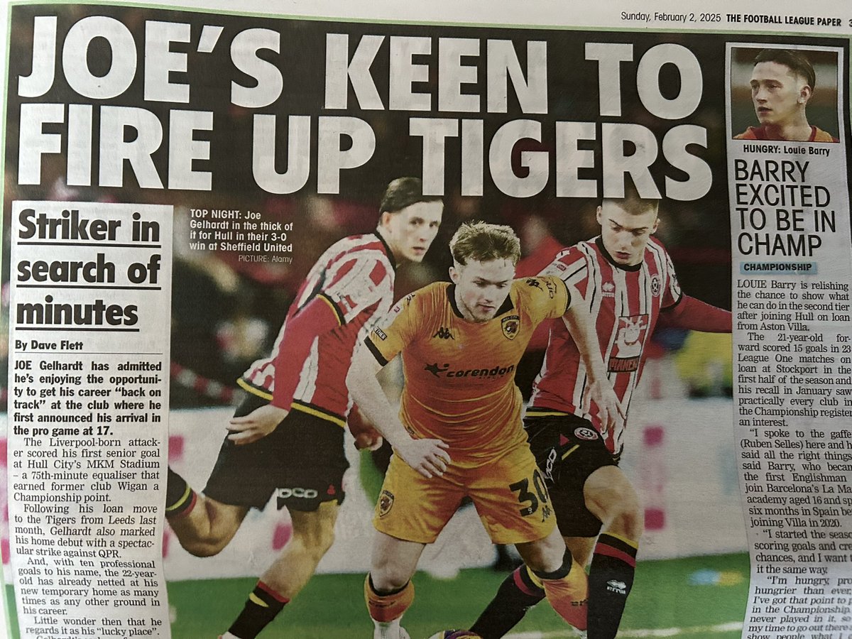 Dave Flett (@daveflettpress) on Twitter photo One for <a href="/HullCity/">Hull City</a> fans. I spoke to on-loan <a href="/LUFC/">Leeds United (C)</a> winger <a href="/joe_gelhardt/">Joe gelhardt</a> about how he’s enjoying ‘getting his career back on track’ at his ‘lucky place’. Full story in <a href="/TheLeaguePaper/">The Football League Paper</a> - in shops now and always great value for £2.20. #hcafc #LUFC One for <a href="/HullCity/">Hull City</a> fans. I spoke to on-loan <a href="/LUFC/">Leeds United (C)</a> winger <a href="/joe_gelhardt/">Joe gelhardt</a> about how he’s enjoying ‘getting his career back on track’ at his ‘lucky place’. Full story in <a href="/TheLeaguePaper/">The Football League Paper</a> - in shops now and always great value for £2.20. #hcafc #LUFC