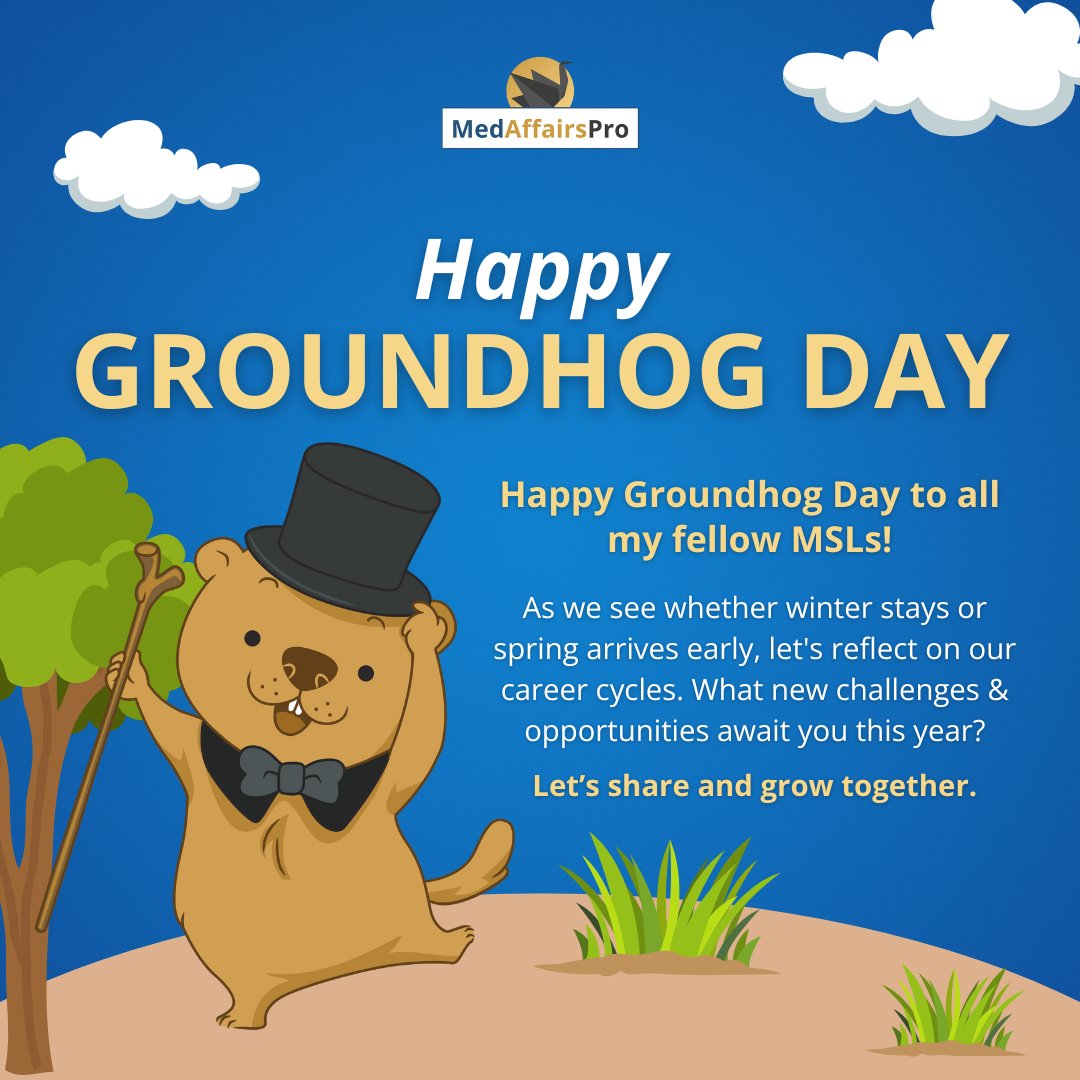 🌥️ Happy Groundhog Day, MSLs! As we see whether winter stays or spring arrives early, let's reflect on our career cycles. What new challenges &amp; opportunities await you this year? Let’s share and grow together. 

🦢 Shine on 🫶

#GroundhogDay #MSL #CareerDevelopment