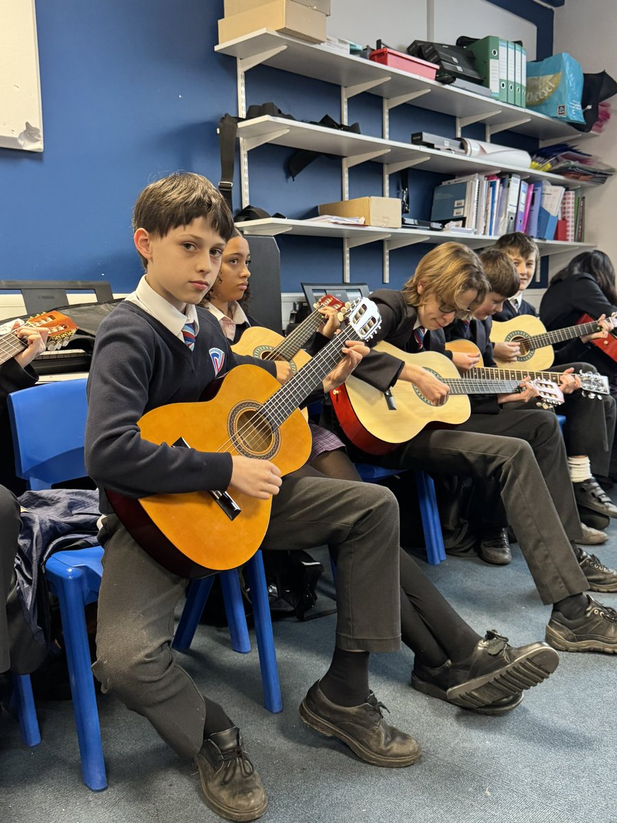 Y8 are learning how to play the Acoustic Guitar this term during their studies of Reggae and Bob Marley.