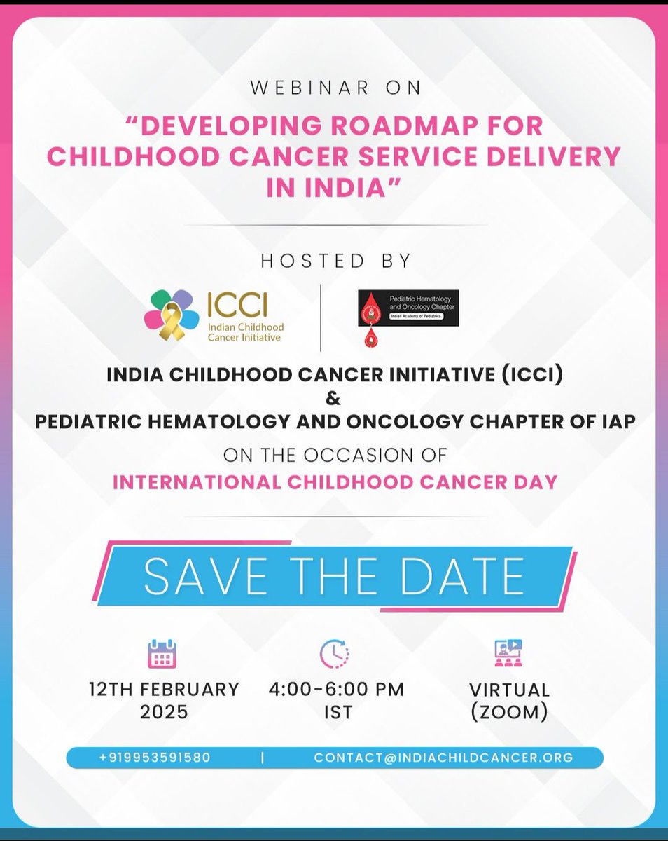#Blockurdate 
Webinar on 12/2/25 4pm
ICCI &amp; PHO chapter 
<a href="/MoHFW_INDIA/">Ministry of Health</a> <a href="/iapindia/">Indian Academy of Pediatrics (IAP)</a> 
<a href="/DrManasKalra1/">Dr Manas Kalra</a> <a href="/Satyayadav__/">Satya Prakash Yadav</a> <a href="/DrShrutiKakkar/">Shruti Kakkar</a> <a href="/drshweta_pedonc/">Shweta Bansal</a> <a href="/DrNehaRastogi1/">Dr Neha Rastogi</a> 
<a href="/dr_khandelwal99/">Dr.Rachit Khandelwal, MD</a> <a href="/DrAditya2935/">Aditya Gupta</a> <a href="/drgargidas/">Gargi Das</a> <a href="/Pritampedhemonc/">Pritam Singha Roy MD, DM</a> <a href="/DwivediDrpankoo/">Pankaj Dwivedi</a> <a href="/drarchanamv/">Archana M V</a> <a href="/DanewaArun/">Dr Arun Danewa</a>