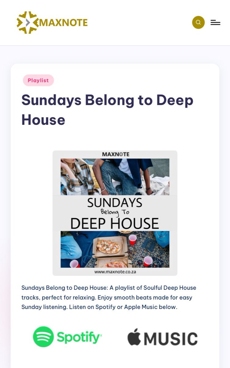 MaxNote_'s tweet image. Sundays Are For Lovers ❌
Sundays Belong To Deep House ✅

Enjoy our Playlist on Spotify or Apple Music, filled with your favourite singalongs!

🔗 maxnote.co.za/sundays-belong…

Music: @Soulfreakah

#MaxNote #DeepHouse #HouseMusic lady m #BBMzanzi pirates #SowetoDerby luka bvuma rele