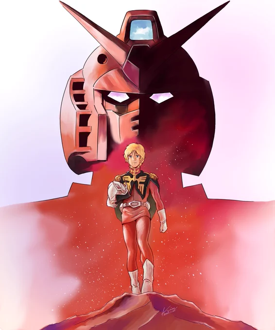 #魅力のある赤を見せてください見た人全員強制赤いガンダムのシャア(マスク無しバージョン) 