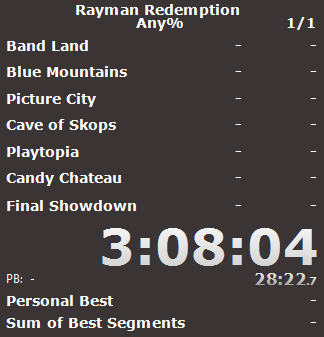 1ère run de rayman redemption terminé on a mis la base on va pouvoir s'améliorer :D