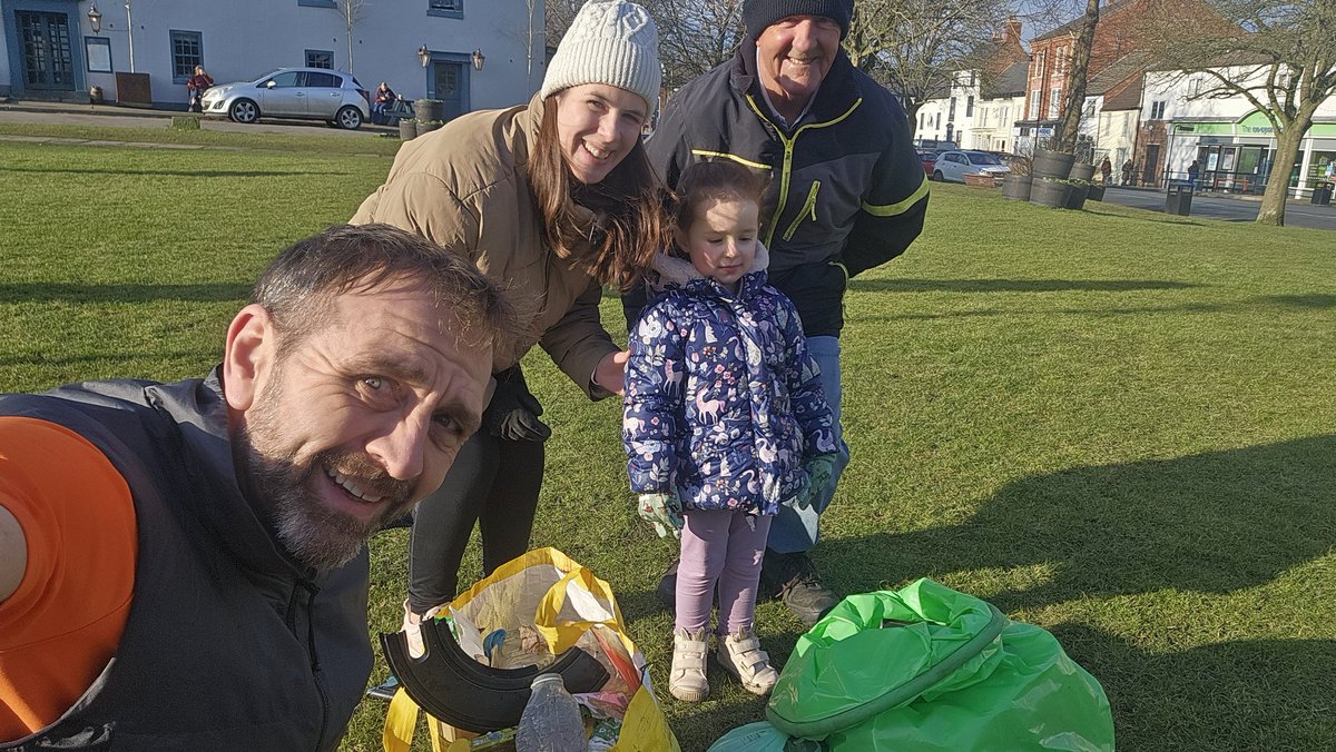 Our small but keen band of ploggers enjoyed the sunny morning and collected a decent haul around the centre of Sedgefield.
