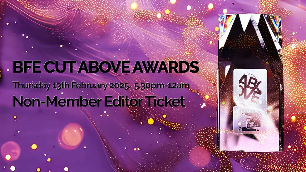 The film industry’s long BAFTA Film Awards weekend starts at 5.30pm Thursday 13th February with our  ceremony announcing our 2025 BFE #CutAboveAwards at London’s BFI South Bank
britishfilmeditors.co.uk/shop-1
If you are an editor or assistant editor, please join us!
