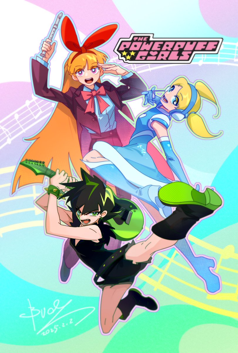 XXLCarolBud's tweet image. #powerpuffgirls 🩷🩵💚Girl Bands