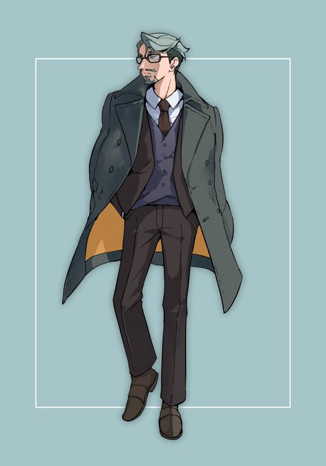 緑のおじさんことシャリア・ブルさんの私服変装スタイルいいよねの絵 