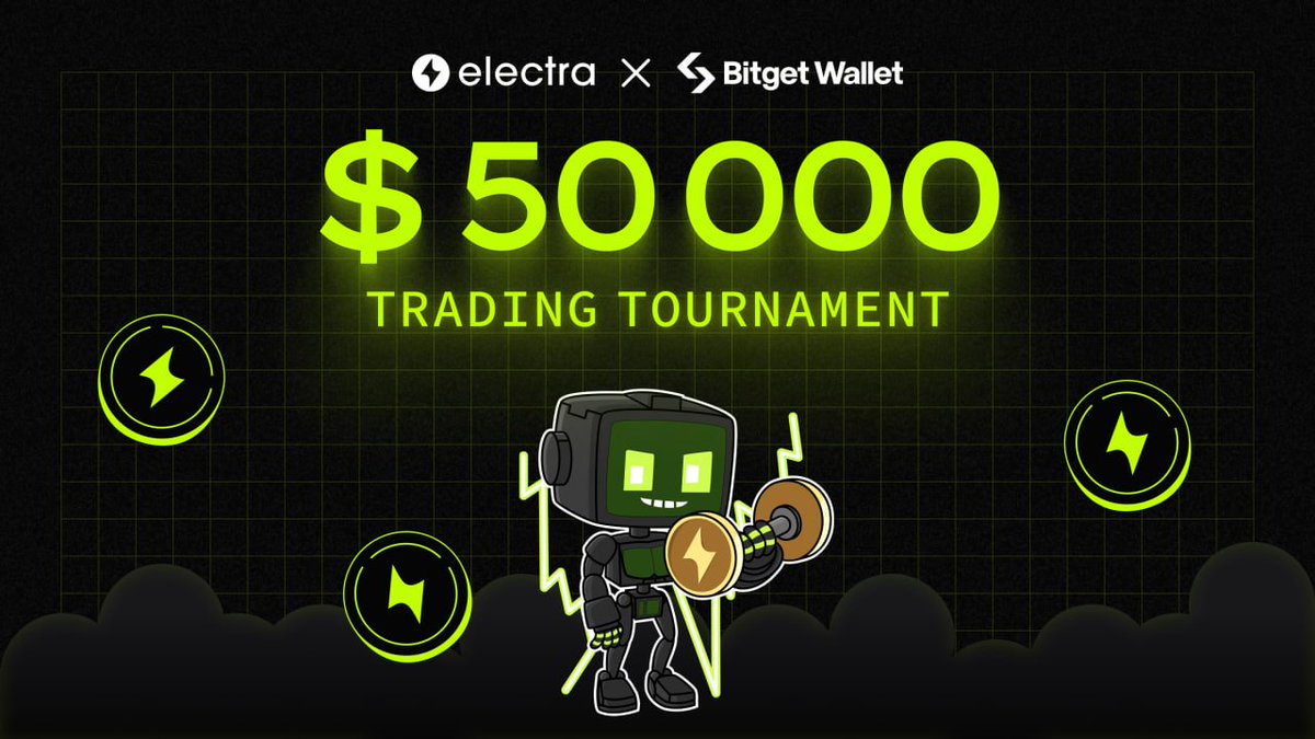 $50,000 Electra x Bitget Wallet Tournament

🏆 Electra &amp; <a href="/BitgetWallet/">Bitget Wallet 🩵</a> are teaming up for a high-stakes campaign — your chance to rack up BIG rewards!

⚡️ Join and Trade now — beta.electra.trade/ref/hXLBNcan