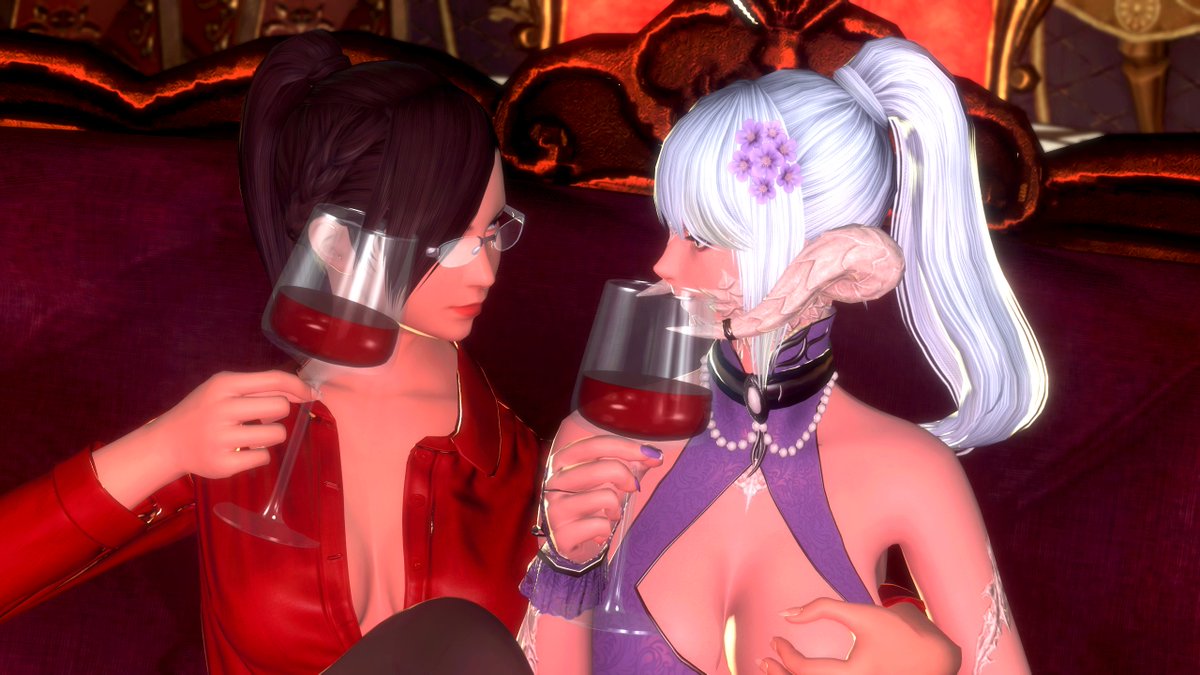 JinoukoXIV's tweet photo. The smart Faliva took me out on a nice wine date~

#14daysOfValentine
#gpose
#FFXIV
#ffxivgposer https://t.co/v6nQsK6lb8