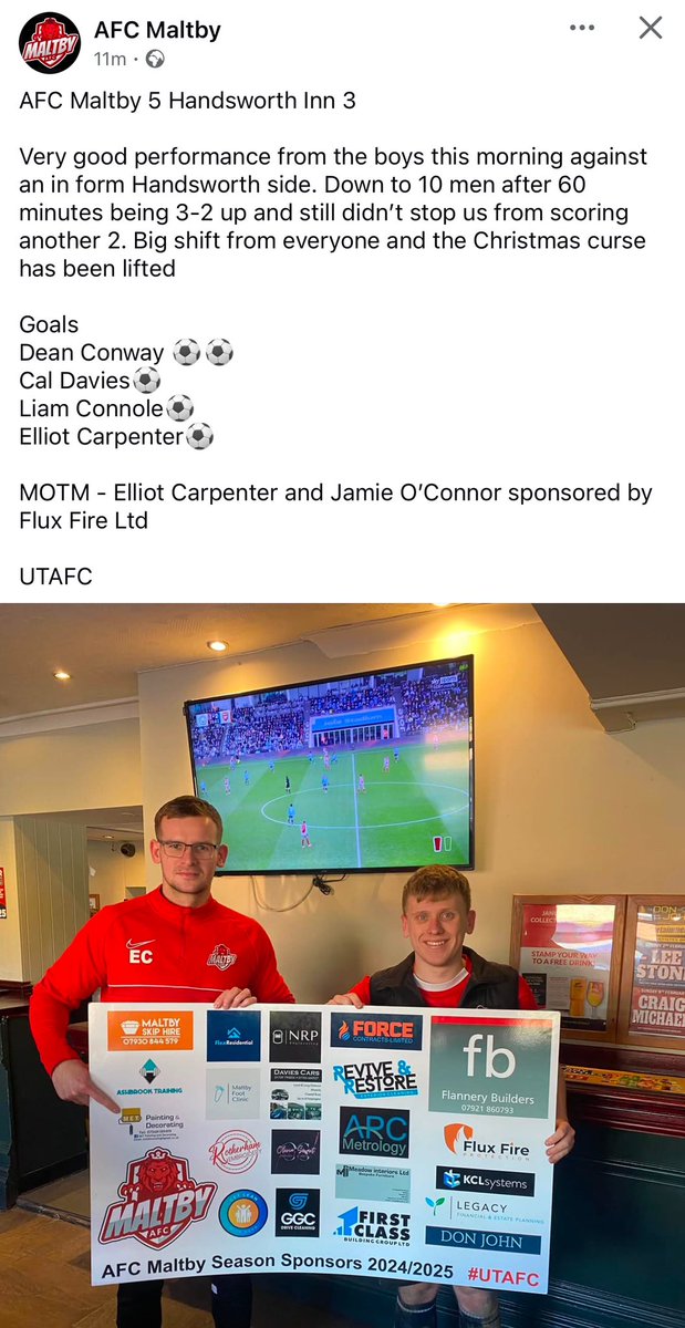 AFC Maltby (@afcmaltby) on Twitter photo 