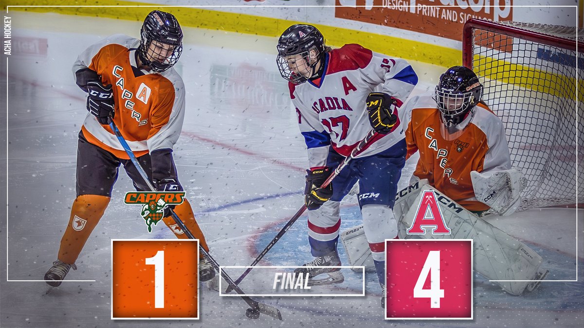 Saturday night results from Wolfville, Nova Scotia, as the Axewomen continue their impressive season with another win over the Capers.  These two teams will battle again on Sunday at 2pm.

#GrowingTheGame