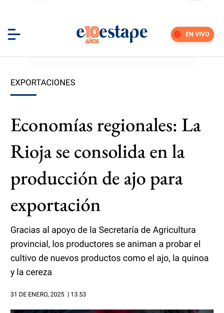 Es más lo que paga el gobierno de Quintela de pauta en el Destape, que lo producido de la venta de ajo.