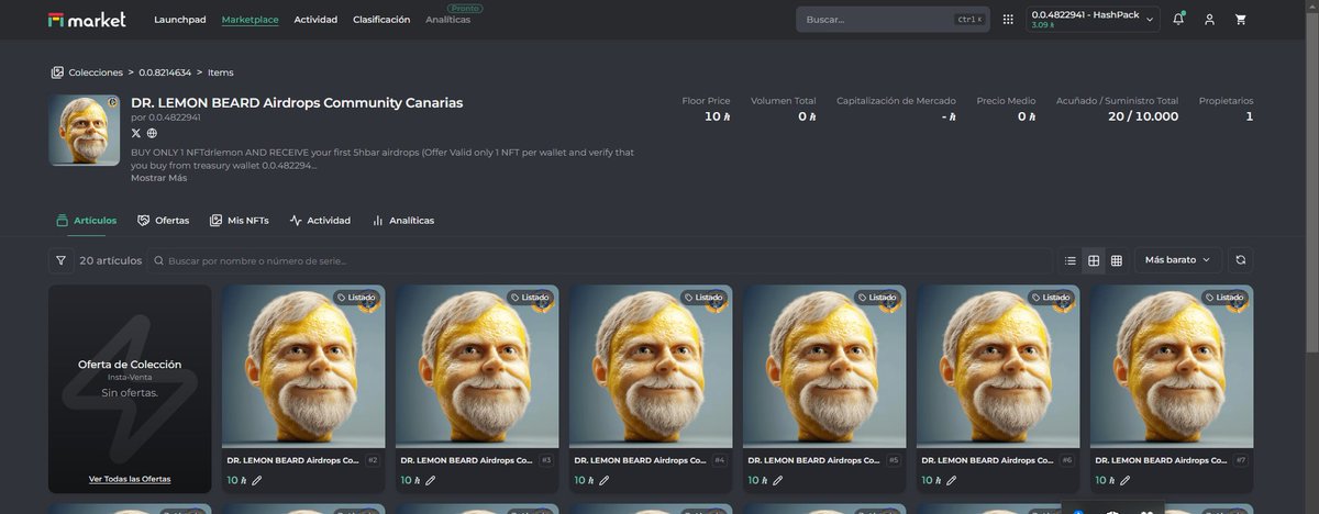 patrocinees's tweet photo. Massive Airdrop Recipients #MARKETMAKER
👉#CANARIASTOKENairdrops👈
Buy just 1 NFT for 10Hbar and receive the first airdrop of 5Hbar + Constant and massive Airdrops
DR. LEMON BEARD
Add Token ID: 0.0.8139130
#DRLEMON #NFTdrlemon #hedera #hbar #memejob
https://t.co/Aftd7IGfU9 https://t.co/SY17tf4SlQ