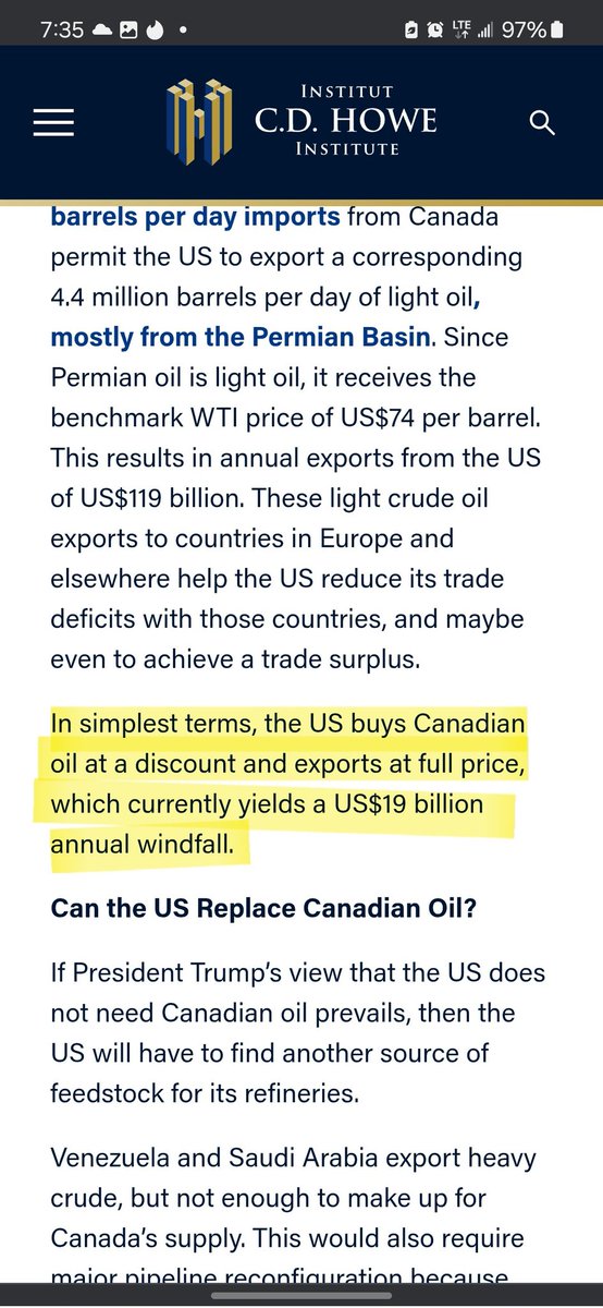 iamcameron66's tweet photo. @StevenMoor38363 @garykoepnick @nicksortor Are the"massive" deficits in the room with us?  Canada sells the US oil at a discount for you to sell at market price and make $19 billion from it. How is Canada taking advantage of the US? https://t.co/GD8B3LZlSO