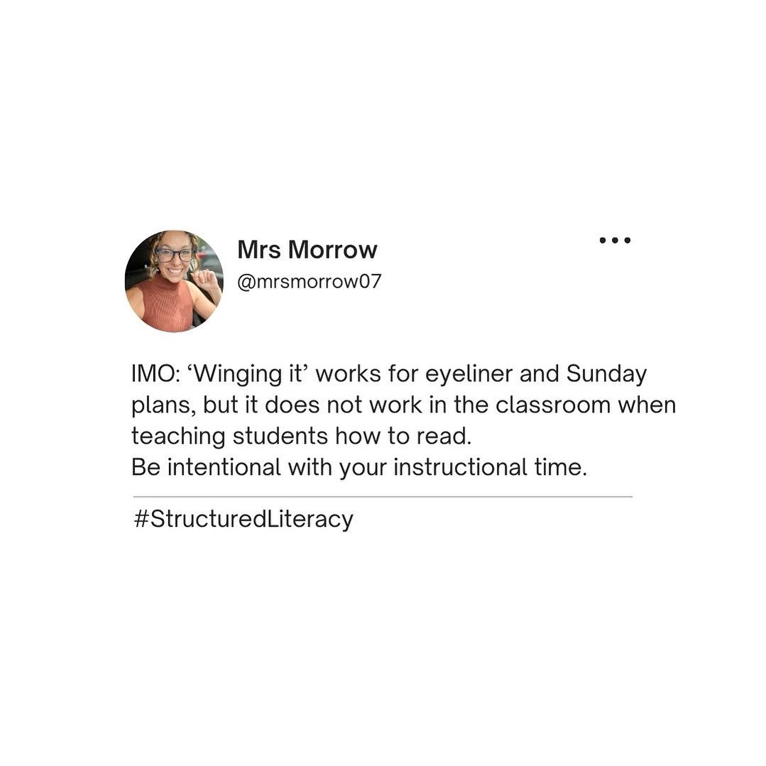 MrsMorrow07's tweet image. 🩷Be intentional with instructional time.
#Literacy #EduTwitter