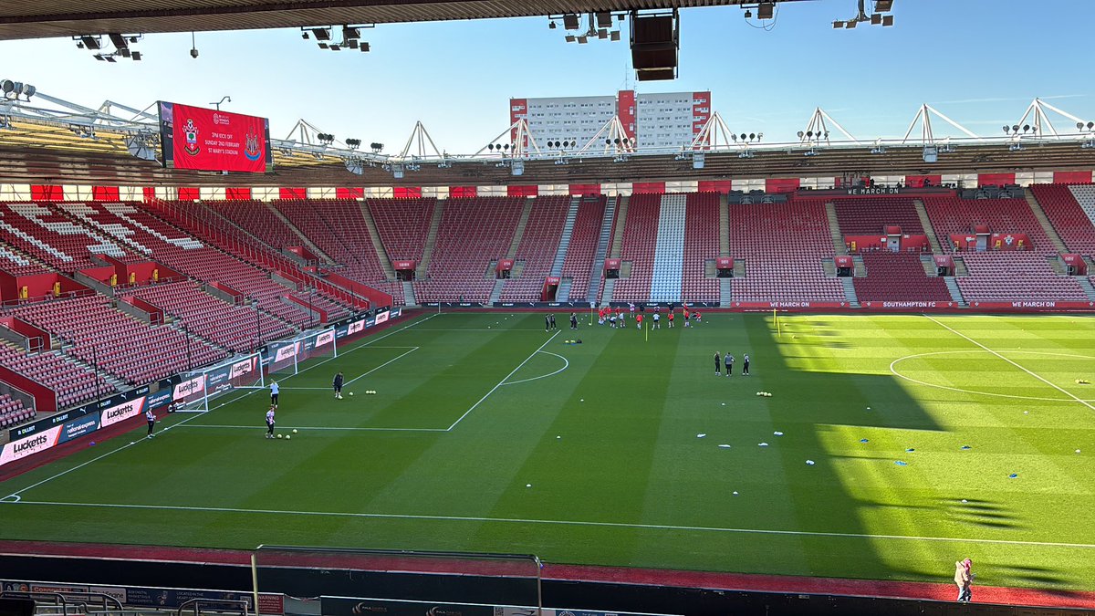 Matthew Cook (@matthewocook) on Twitter photo 📍St Mary’s Stadium ☀️
⚽️ <a href="/SaintsFCWomen/">Southampton FC Women</a> 🆚 <a href="/NUFCWomen/">Newcastle United Women</a>
🕑 2PM (GMT) 👀
✍🏻 Coverage on <a href="/SolentSportNews/">Solent Sports News</a> 📱 📍St Mary’s Stadium ☀️
⚽️ <a href="/SaintsFCWomen/">Southampton FC Women</a> 🆚 <a href="/NUFCWomen/">Newcastle United Women</a>
🕑 2PM (GMT) 👀
✍🏻 Coverage on <a href="/SolentSportNews/">Solent Sports News</a> 📱
