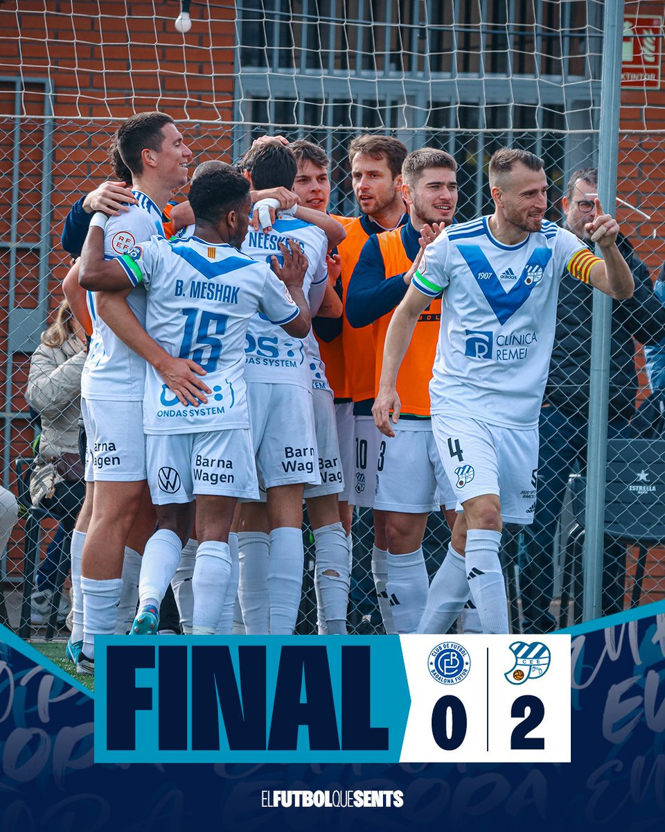 90' | 🏁 FINAL

Victòria lluny del Sardenya per sumar la sisena consecutiva!

⚽️🔵⚪️ Meshak i Jordi Cano

Badalona Futur 0 - 2 Europa

#BadalonaFuturEuropa