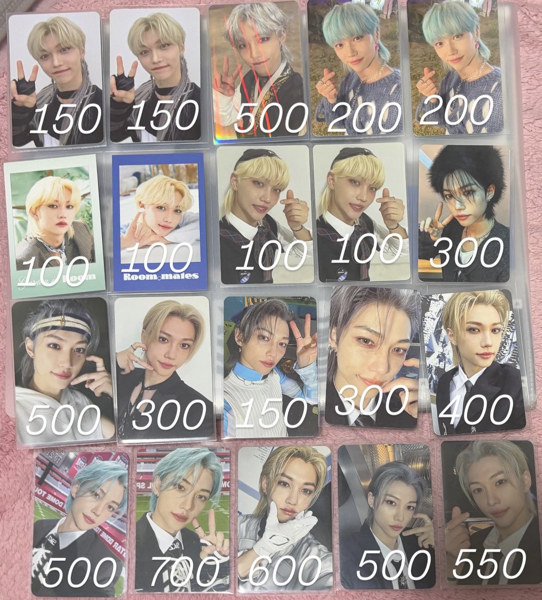 Mimio0808's tweet photo. StrayKids スキズ トレカ 買取

譲　画像のもの フィリックス　Felix 

求　買取（提示価格＋送料）
　　PayPay送金or銀行振込

メルカリより安くなるよう値段をつけています。
⚠️全てスリー��に入っていますが、素人管理
⚠️まとめ買いの場合値引き検討
お気軽にコメントまでよろしくお願い致します。 https://t.co/IzcYeLDLp6