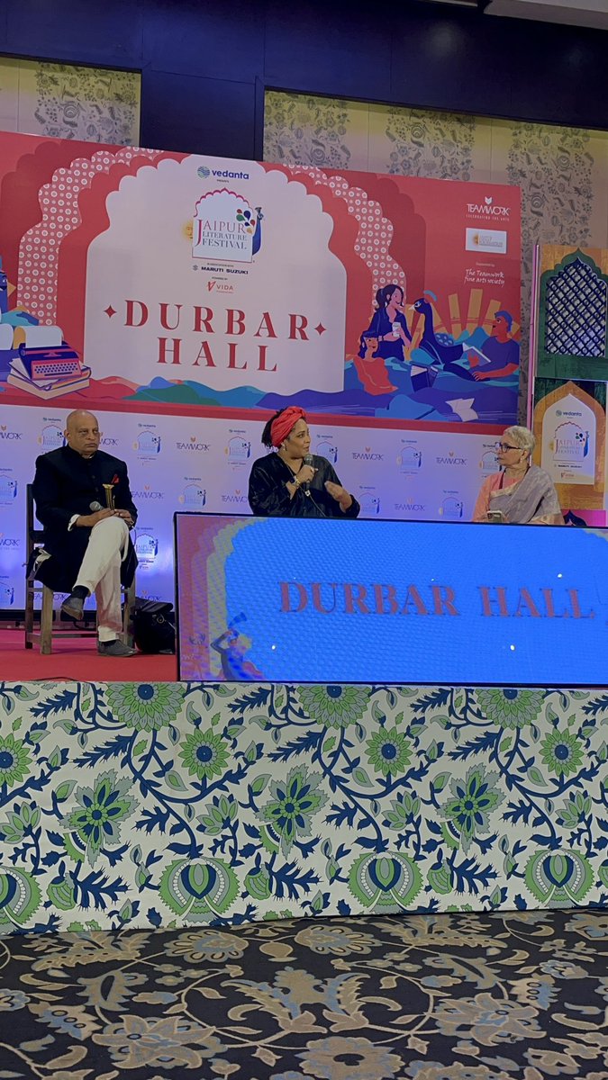 HarperCollinsIN's tweet photo. At the @JaipurLitFest, #IjeomaOluo, author of #BeARevolution, joins #MujiburRehman and #VayuNaidu to explore the complexities of identity in a fractured world. This compelling session explores how identity often becomes the last refuge of selfhood, yet can also be trapped by stereotypes.
#HarperCollinsAtJLF #READWithHarperCollins #JaipurLiteratureFestival #JaipurLitFest2025