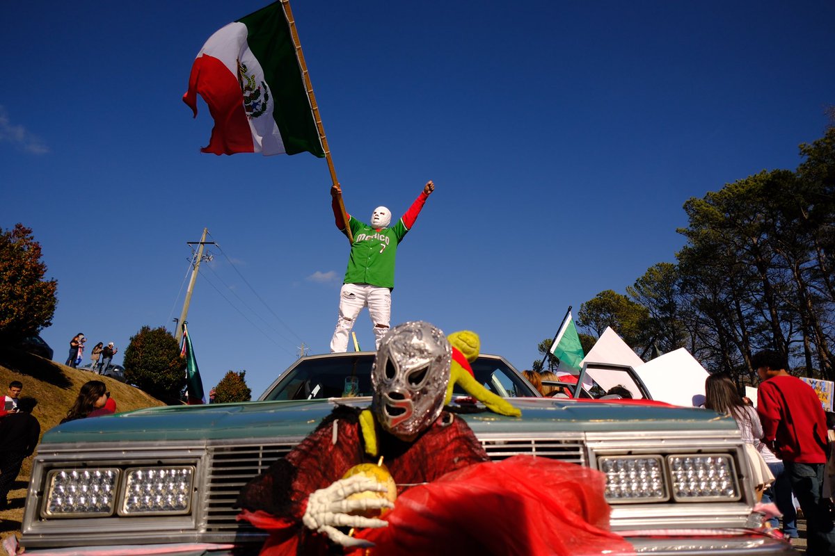PHOTOS: Images from the protest along Buford Highway in metro Atlanta yesterday. Hundreds gathered to advocate for immigrant rights and freedom at the intersection near Plaza Fiesta. <a href="/FOX5Atlanta/">FOX 5 Atlanta</a>
