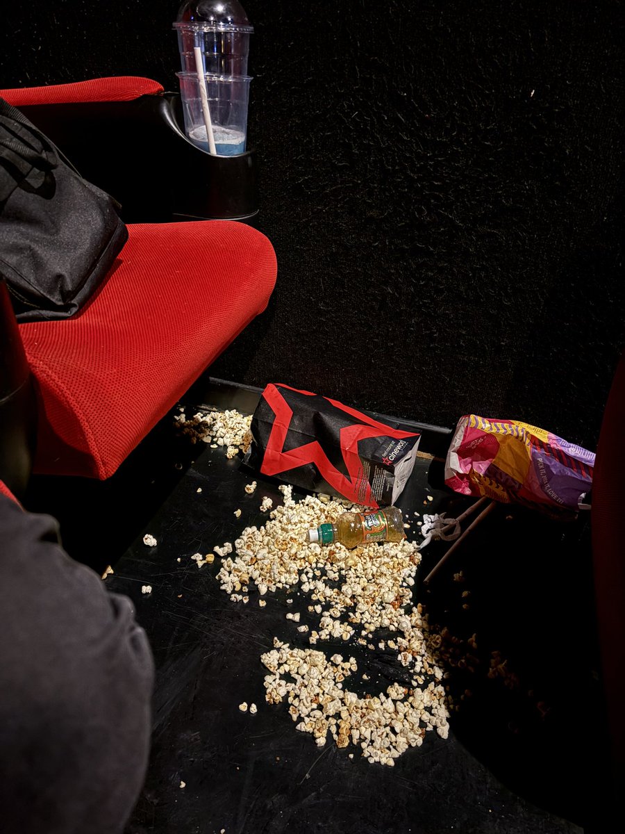 Walked into <a href="/cineworld/">Cineworld</a> Crawley after paying £30 for tickets and £20 on food and they couldn’t even be bothered to clean the seats before the film and they wonder why it’s half empty and <a href="/netflix/">Netflix</a> is so popular!? Disgusting 🤢
