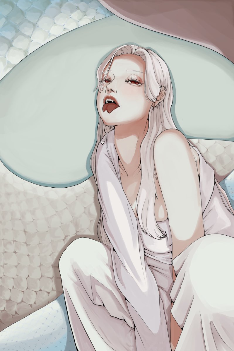 背景ちまちま
#イラスト
＃お絵描き
＃蛇の女の子