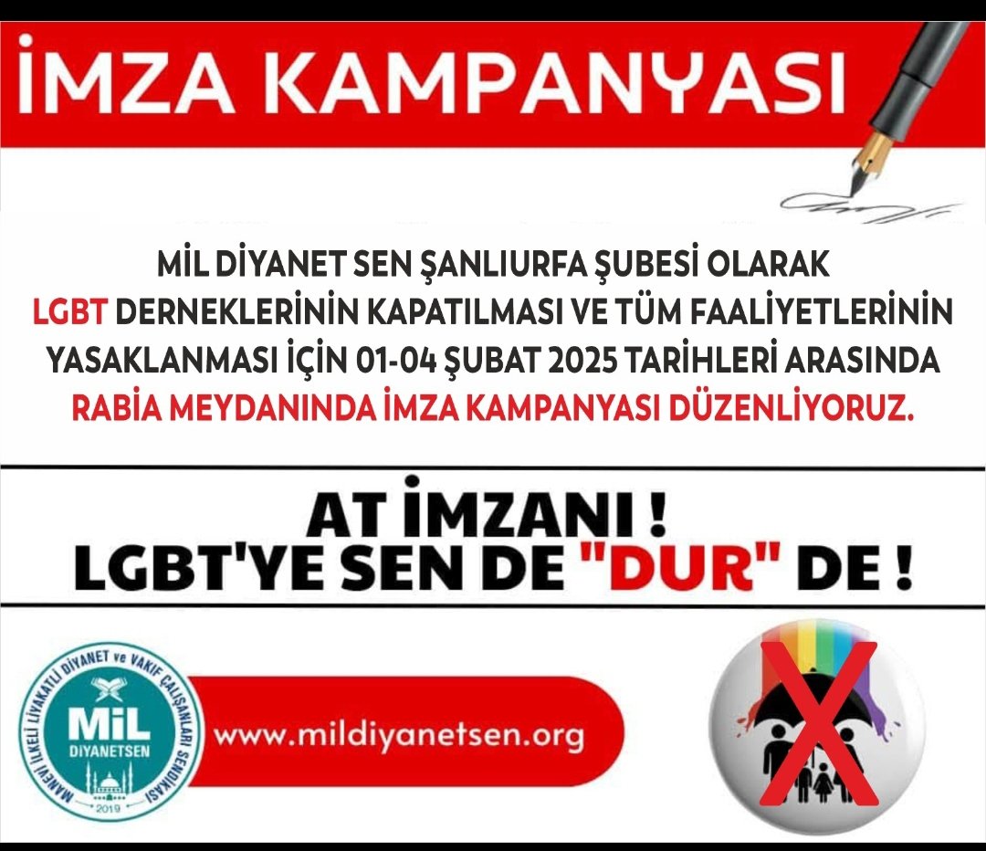 yedihilalsurfa's tweet photo. #LGBT dernekleri kapatılsın faaliyetleri yasaklansın diye imzamızı attık. Çalışmalarından dolayı başkan @omercapann ve Mil Diyanet Sendikası ekibine teşekkür ederiz. Rabbimiz c.c. muvafakiyetler nasip etsin. https://t.co/z3hhz9yThR