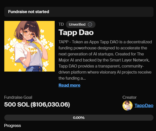 Finally, @TappDao chose <a href="/daosdotfun/">daos.fun</a>!🥳🥳

@TappDao to the moon! 🔥🚀

Backed &amp; Supported by:<a href="/SmartLayer/">Smart Layer</a> 
Official Tg:t.me/TappDao

#TappDao #Tappers #SmartLayer #Daosfun #Daos