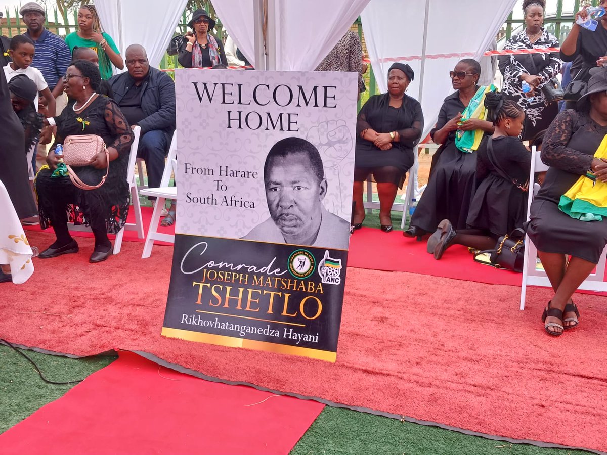 TMokushane's tweet photo. #ExileRepatriationProject One of the South African liberation fighters, Cde Joseph Matshaba Tshetlo, who died in exile in Zimbabwe in 1987, was reburied in Tembisa Heroes Acre in Gauteng on 01 Feb 2025. He is one of the 42 liberation fighters who were repatriated in Sep last yr https://t.co/CAsZxTjYjd