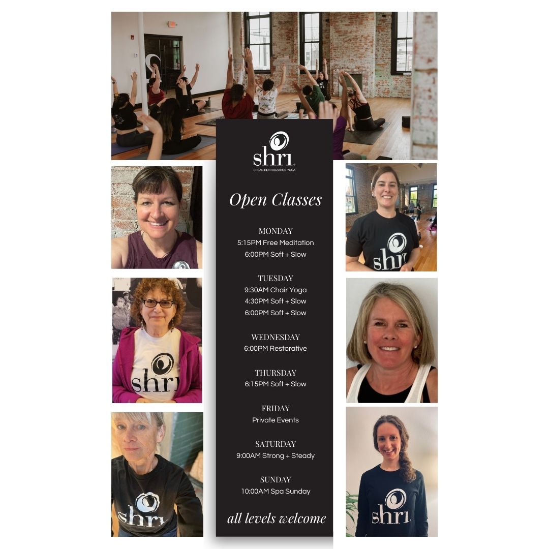 At Shri we have fantastic teachers committed to our mission of serving the community in our signature outreach programs and these teachers also offer classes inside our beautiful studios for everyone in the public! Strong + Steady | Soft + Slow | Restorative | Spa Sunday🥰