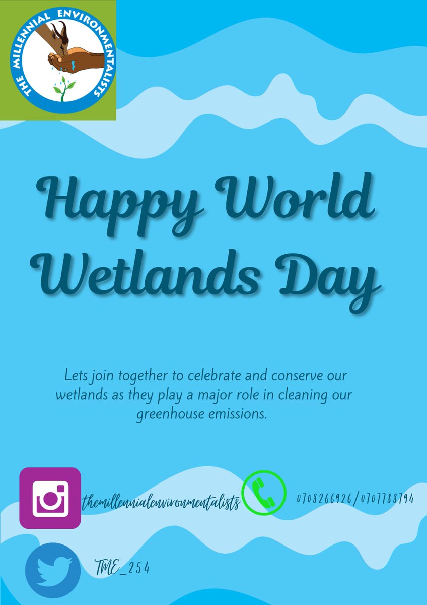 The Millennial Environmentalists (@tme_254) on Twitter photo Today, being #WorldWetlandsDay Day, we <a href="/TME_254/">The Millennial Environmentalists</a> recognize the incredible contributions of wetlands to our planet! These vital ecosystems filter our #water, support diverse #wildlife, and protect us from floods. Together, we can ensure a sustainable future by #preserving them Today, being #WorldWetlandsDay Day, we <a href="/TME_254/">The Millennial Environmentalists</a> recognize the incredible contributions of wetlands to our planet! These vital ecosystems filter our #water, support diverse #wildlife, and protect us from floods. Together, we can ensure a sustainable future by #preserving them