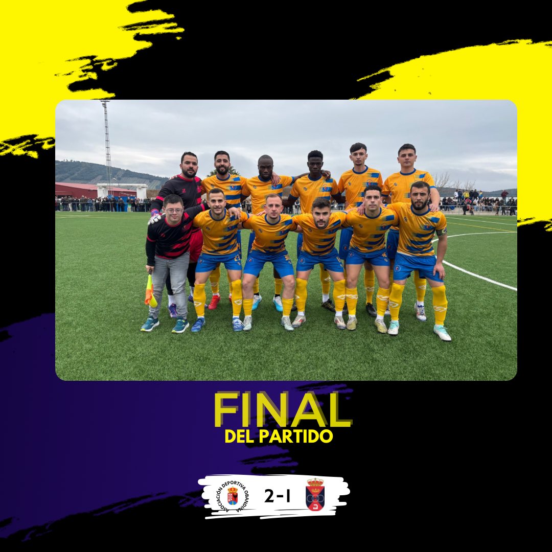 adobandina's tweet photo. ¡FINAL DEL PARTIDO!

2️⃣ @adobandina - @advillardelrey 1️⃣

⚽️ @MelitonRM 
⚽️ @lorenmendez8 

¡Victoria en el derbi! Hoy, el equipo demostró toda su garra en el campo. 

💛¡Vamos Obandino!💙 https://t.co/UFfWVyjpyA