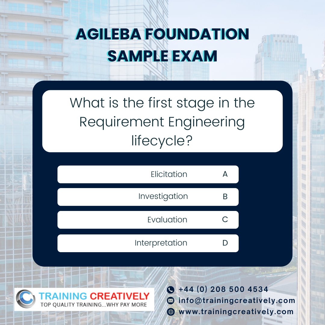 traincreatively's tweet image. 🚀 AgileBA Exam Prep – Let’s get it! 🚀

Time for your next Agile Business Analysis brain workout! 💡 Can you solve this question? 🧐

📸 Slide to check your answer and explanation!

#AgileBA #ExamPrep #AgileMindset #LevelUp