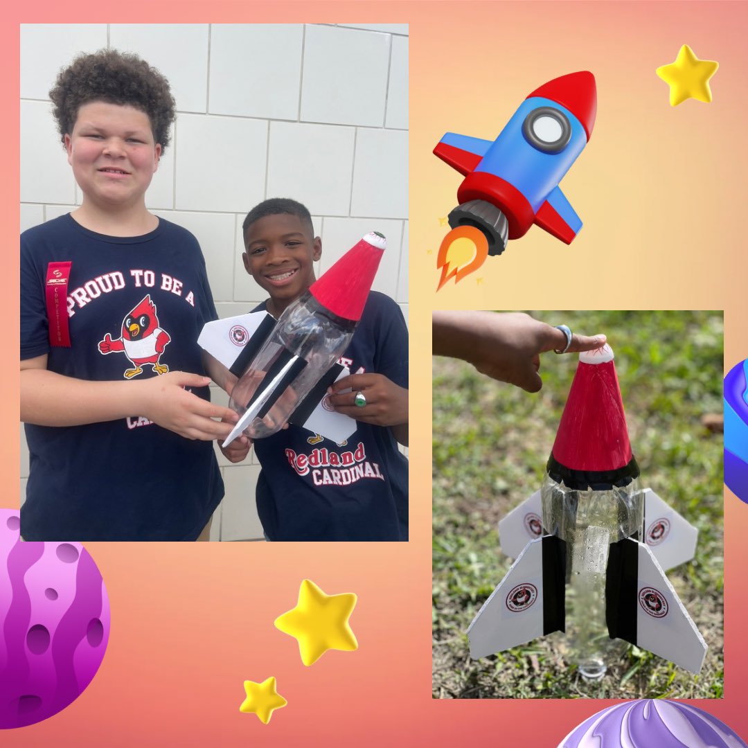 RedlandEl's tweet photo. Our Cardinals soared at the 2025 MDCPS STEAM Expo. They participated in the Rocket Bottle Challenge and the STEAM Banner competition. We are so proud of their hard work and dedication to STEAM learning! #RedlandCardinals #STEAMExpo #YourBestChoiceMDCPS @MDCPSSouth @SuptDotres https://t.co/65A5x4aFu5