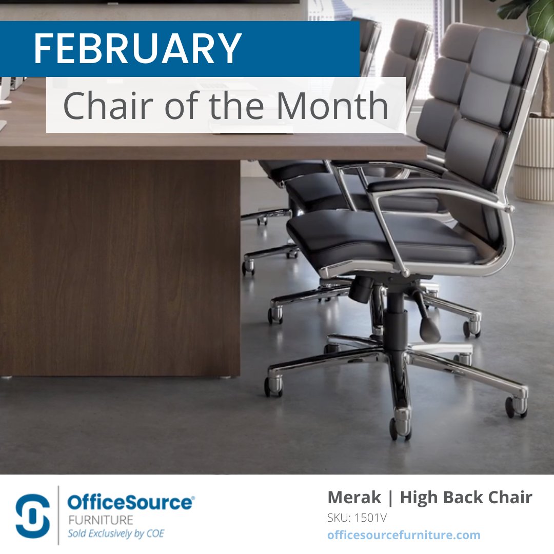 OfficeSource2's tweet image. 🎉 𝗖𝗛𝗘𝗖𝗞 𝗢𝗨𝗧 𝗢𝗨𝗥 𝗙𝗘𝗕𝗥𝗨𝗔𝗥𝗬 𝗖𝗛𝗔𝗜𝗥 𝗢𝗙 𝗧𝗛𝗘 𝗠𝗢𝗡𝗧𝗛! 🎉 The 𝗠𝗲𝗿𝗮𝗸 𝗘𝘅𝗲𝗰𝘂𝘁𝗶𝘃𝗲 𝗛𝗶𝗴𝗵 𝗕𝗮𝗰𝗸 𝗖𝗵𝗮𝗶𝗿 combines comfort and functionality in a clean and contemporary design. Click to view: cstu.io/6b452d 

#Merak  #officeseating